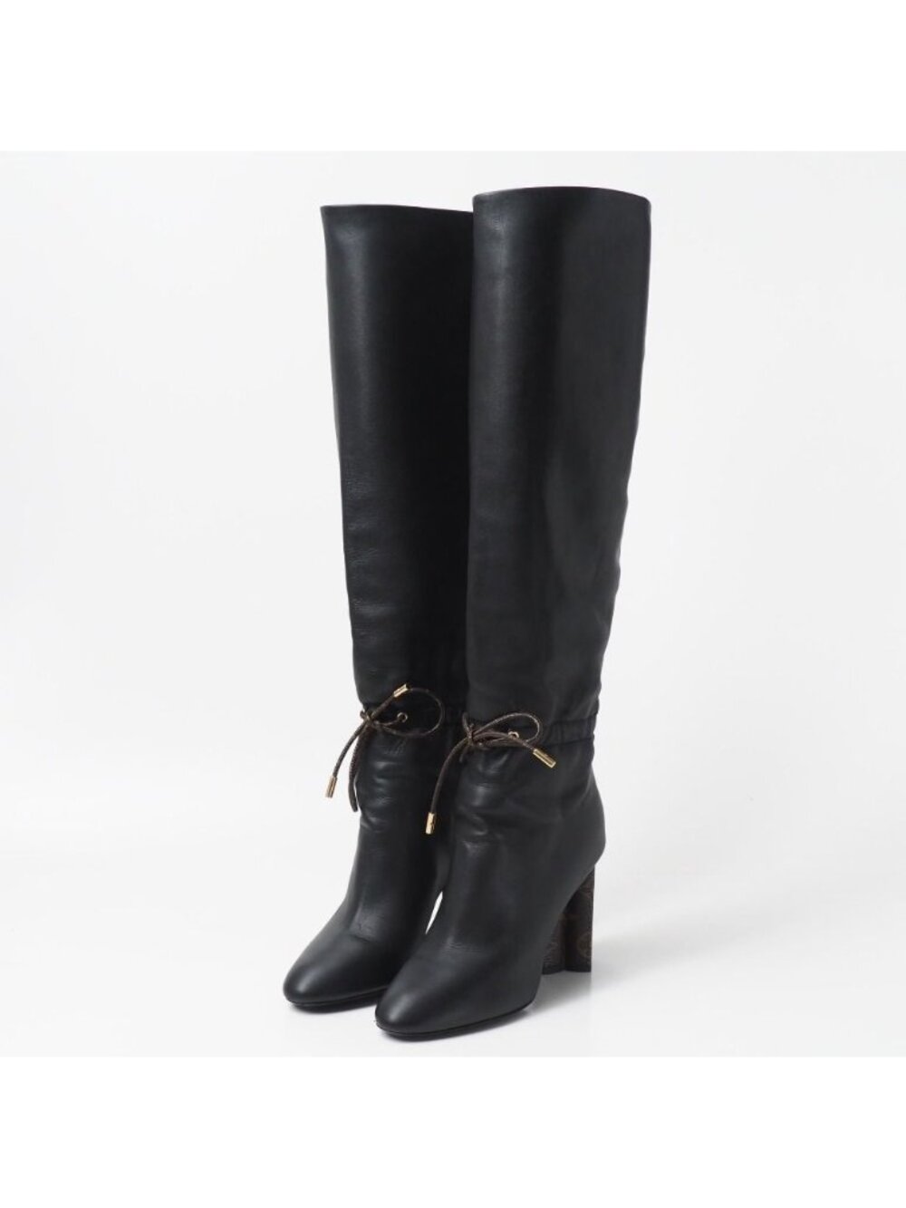 Louis Vuitton Silhouette Line Boots Monogram Heels Long